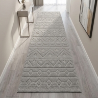 My Evilla Polton Zigzag Hali Gri 80X300cm