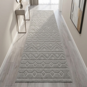 My Evilla Polton Zigzag Hali Gri 80X300cm