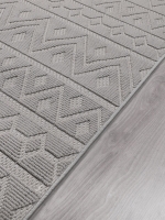 My Evilla Polton Zigzag Hali Gri 100X300cm