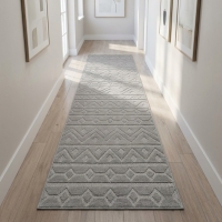 My Evilla Polton Zigzag Hali Gri 100X300cm