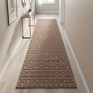 My Evilla Polton Zigzag Hali Bej 80X300cm