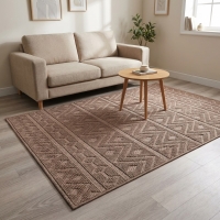 My Evilla Polton Zigzag Hali Bej 120X180cm