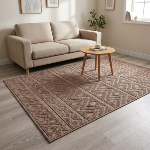 My Evilla Polton Zigzag Hali Bej 120X180cm