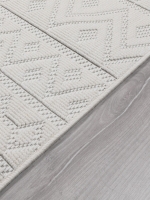 My Evilla Polton Zigzag Hali Krem 80X300cm