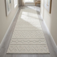 My Evilla Polton Zigzag Hali Krem 100X300cm