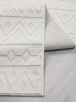 My Evilla Polton Zigzag Hali Krem 120X180cm