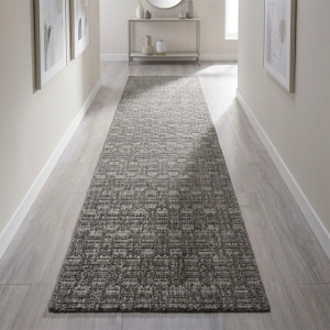 My Evilla Polton Kareli Hali Antrasit 100X300cm