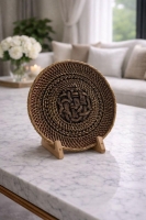 Luimera Küçük Hasir Yuvarlak Dekoratif Tabak Dk 23X23cm