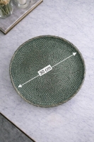 Luimera Büyük Hasir Yuvarlak Dekoratif Tabak Kf 30X30cm