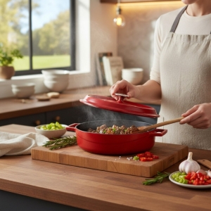 Lava Trendy 28 Cm Karniyarik Tencere Kirmizi