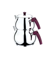 Akdeniz Minti Boy Küre Çaydanlik Takimi Mor Bakalit