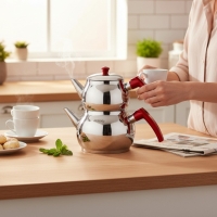 Akdeniz Orta Boy Küre Çaydnlik Takimi Bakalit Kulp