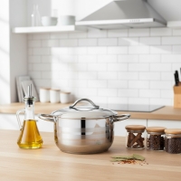 Oms 24 X 14 Cm Çelik Kapak Derin Tencere