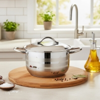 Oms 28 X 18 Cm Çelik Kapak Derin Tencere