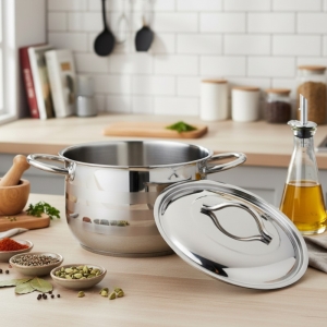 Oms 34X20cm Çelik Kapak Derin Tencere