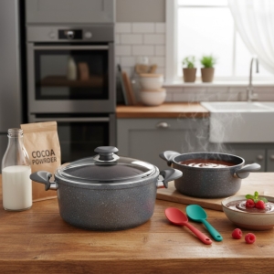 Oms Granit 20 X 10 Cm Derin Tencere (Cam Kpk)