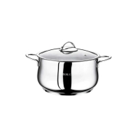 Oms 22 X 12 Cm Cam Kapak Derin Tencere