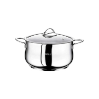 Oms 24 X 14 Cm Cam Kapak Derin Tencere