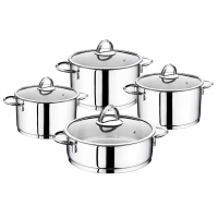 Oms Silindir 8 Prç Çelik Tencere Seti