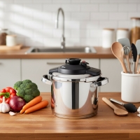 Oms 5 Lt Matik Silindir Düdüklü Tencere. Sade