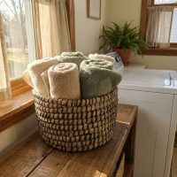 Panali Yuvarlak Kapakli Hasir Sepet Black S 25X17cm