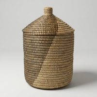 Panali Beyaz&Siyah Çamasir Sepeti Büyük Pnlscp54