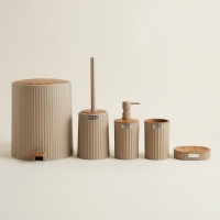 Okyanus Kovali 5'Li Banyo Seti Vizon&Ahsap