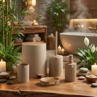 Okyanus Kovali 5'Li Banyo Seti Vizon&Ahsap