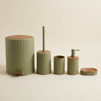 Okyanus Kovali 5'Li Banyo Seti Yesil-Ahsap