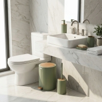 Okyanus Kovali 5'Li Banyo Seti Yesil-Ahsap