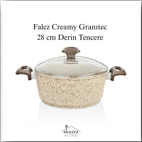 Falez Creamy Granitec 28 Cm Derin Tencere Cre3020