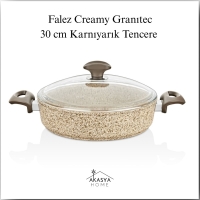 Falez Creamy Granitec 30 Cm Karniyarik Tencere Cre3015