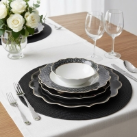 Pink&More Black Tulip 6 Kslk.24 Prç.Yemek Takimi