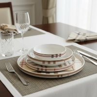 Pink&More 24 Prç 6 Kislilik Ekose Yemek Takimi