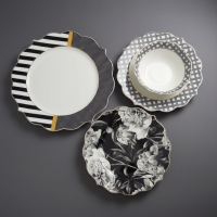 Pink&More Black Mesh 6 Kslk.24 Prç Yemek Takimi