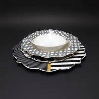 Pink&More Black Mesh 6 Kslk.24 Prç Yemek Takimi