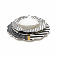 Pink&More Black Mesh 6 Kslk.24 Prç Yemek Takimi