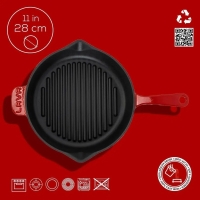 Lava Yuvarlak Sapli Izgara Tava 28 Cm