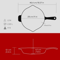 Lava Yuvarlak Kizartma Tavasi 28 Cm