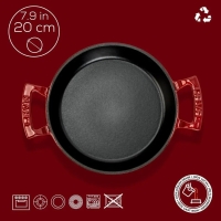 Lava Yuvarlak Kulplu Sahan 20 Cm  Kirmizi 21452