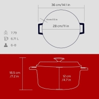 Lava Trendy Yuvarlak Tencere 28 Cm
