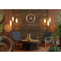 Klik Babil Astro Duvar Saati 45 Cm Gold