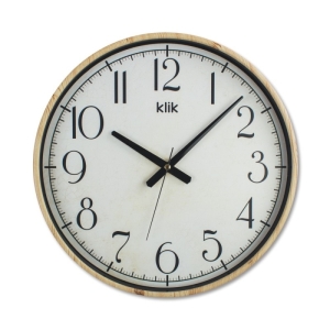 Regal Klik Simplex Modern  Ahsap Görünümlü Duvar Saati Kahve