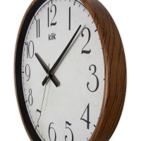 Regal Klik Simplex Modern Ahsap Görünümlü Duvar Saati Ceviz