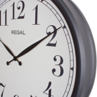 Regal Metal Klasik Duvar Saati Siyah 50 Cm