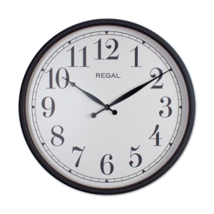 Regal Metal Klasik Duvar Saati Siyah 50 Cm