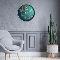 Regal Metal Parlak Yesil Duvar Saati 50 Cm