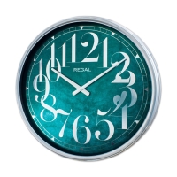 Regal Metal Parlak Yesil Duvar Saati 50 Cm