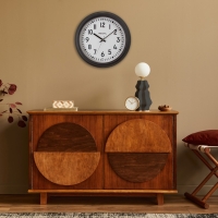 Regal Klasik Metal Duvar Saati Siyah 40 Cm