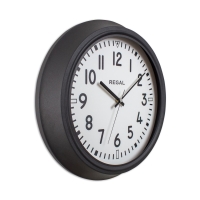 Regal Klasik Metal Duvar Saati Siyah 40 Cm